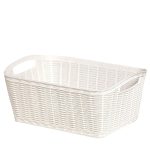 Bama Contenitore La Canestrina 31×21,5x13h Panna – Portaoggetti Multiuso Stile Naturale