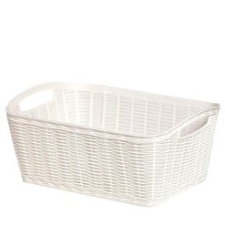 Bama Contenitore La Canestrina 31×21,5x13h Panna – Portaoggetti Multiuso Stile Naturale
