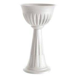 Bama Colonna Alba Ø43×74,5h Bianco – Vaso Decorativo 20L per Esterni e Interni