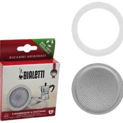 Bialetti Moka Guarnizione e Filtro in Alluminio 6 Tazze, Bianco
