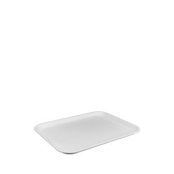 Vassoio Pizzeria Bianco Puro 34,5×27 cm – In Plastica Rigida per Servizio Pizza, Mensa, Self-Service