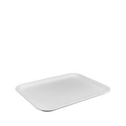 Vassoio Fast Food Bianco Puro 41,5x30,5 cm – Plastica Resistente Antiscivolo per Mensa, Self-Service, Bar