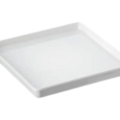 Piattino Quadro Melamina Cm.8X8X1,3H Bianco