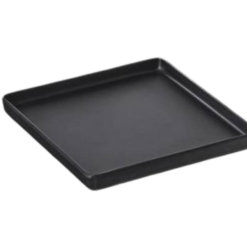 Piattino Quadro Melamina Cm.8X8X1,3H Nero