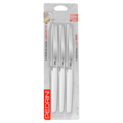 Pedrini Set 6 Coltelli da Tavola Bianco Lama 10,5cm Inox