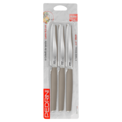 Pedrini Set 6 Coltelli da Tavola Tortora Lama 10,5cm Inox