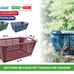 CESTONE MILLEUSI RETTANGOLARE GRANDE - immagine 1