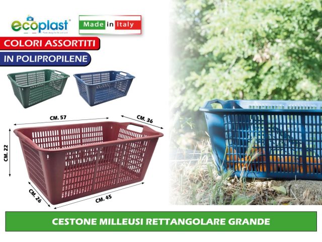 CESTONE MILLEUSI RETTANGOLARE GRANDE