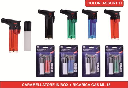 CARAMELLATORE IN BOX + RICARICA GAS CARAMELLATORE IN BOX + RICARICA GAS