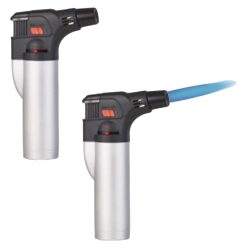 Accendino, Accendigas Antivento, Caramellatore 4 colori (2, argento)