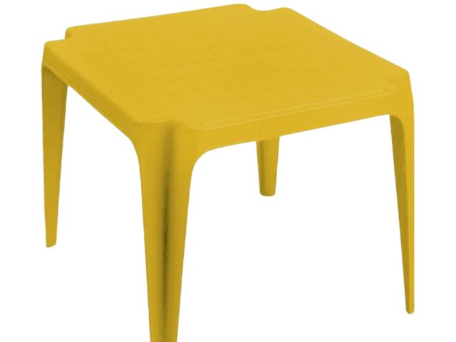 Progarden Tavolino Baby Giallo 55x50x44 cm in Polipropilene – Tavolo Impilabile per Bambini dai 10 Mesi, Robusto e Leggero