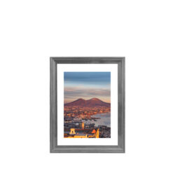 Sicignano | Cornice Native Portafoto 18x24 cm in Legno Grigio Orizzontale Verticale da Parete Tavolo con Pannello MDF Vetro Crilex - Foto Quadri Matrimonio Decorazioni Regalo