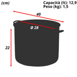 PENTOLA DAISY ACCIAIO INOX 2 MANICI CM.28 ART.276LE X INDUZIONE