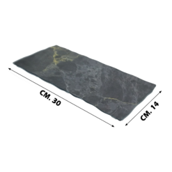 Vassoio Rettangolare Melamina Cm.30X14 Royal Black