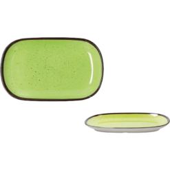 Vassoio Ovale Melamina Cm.18X11 Verde