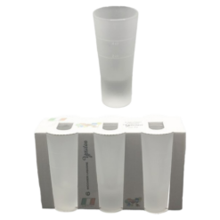 Sicignano Casalinghi Ingrosso Casalinghi Arredo Giardino Hotellerie Set 6 Bicchieri da Liquore Ypsilon, 7 cl, Satinato Giallo e Trasparente (Trasparente, 3 conf)