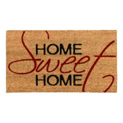 ZERBINO IN FIBRA DI COCCO NATURALE AL 100%, CM.70X40X1,5 (Home sweet home(rosso))