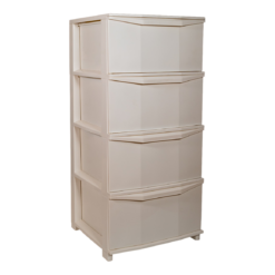 Sicignano Cassettiera Pratika 4 Cassetti | Polipropilene Robusto e Resistente | Made in Italy | 37x37,5x80 cm | Grigio Elegante con Ruote Bloccabili | Impilabile e Salvaspazio (Bianco, (4 Cassetti))