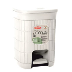 Pattumiera Bagno 6Lt Domus Plastica Riciclata Coperchio Basculante Bianco