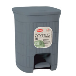 Pattumiera Bagno 6Lt Domus Plastica Riciclata Coperchio Basculante Smoky Blue