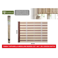 TENDA TAPPARELLA MIDOLLINO BORDO COT. NAT. CM.120X250 EGITTO