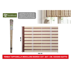 TENDA TAPPARELLA MIDOLLINO BORDO COT. NAT. CM.150X300 EGITTO