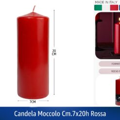 CANDELA MOCCOLO CM.7X20h ROSSA