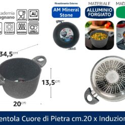 PENTOLA CUORE DI PIETRA CM.20 X INDUZIONE