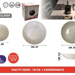 PIATTI SERV. 18 PZ. I COORDINATI BIANCHI
