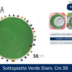 SOTTOPIATTO VERDE DIAM. CM.38