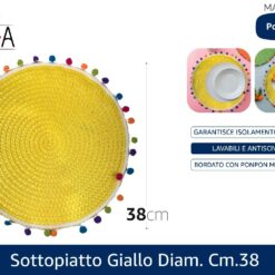 SOTTOPIATTO GIALLO DIAM. CM.38