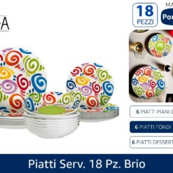 PIATTI SERV. 18 PZ. BRIO
