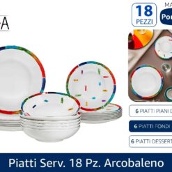 PIATTI SERV. 18 PZ. ARCOBALENO