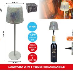 LAMPADA 2 IN 1 TOUCH RICARICABILE