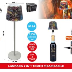 LAMPADA 2 IN 1 TOUCH RICARICABILE