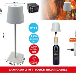 LAMPADA 2 IN 1 TOUCH RICARICABILE