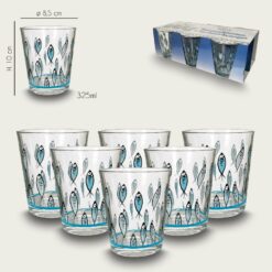 BICCHIERE VETRO CF.6PZ. CC.300 FISH
