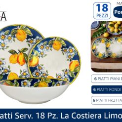 PIATTI SERV. 18 PZ. LA COSTIERA LIMONI