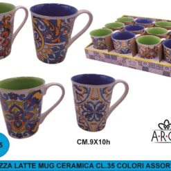 TAZZA LATTE MUG CERAMICA CL.35 DEC. ASS.