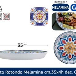 PIATTO ROTONDO MELAMINA CM.35X4h CAPRI