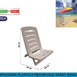 SPIAGGINA PLASTICA PIEGHEVOLE SANDY BIANCO