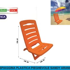 SPIAGGINA PLASTICA PIEGHEVOLE SANDY ARANCIO