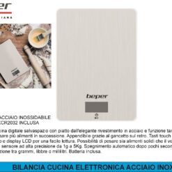 BILANCIA CUCINA ELETTRONICA ACCIAIO INOX