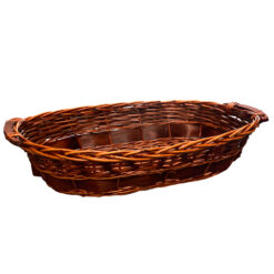 CESTO VIMINI CNT211 OVALE CM.60X40X14h MARRONE