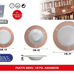 PIATTI SERV. 18 PZ. ARANCIO