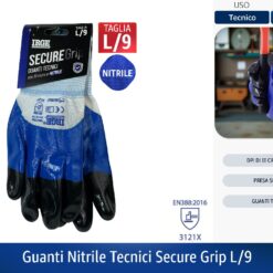 GUANTI NITRILE TECNICI SECURE GRIP L/9