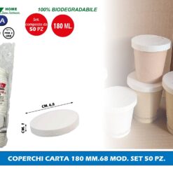 COPERCHI CARTA 180 MM.68 MOD. SET  50 PZ.