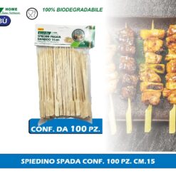SPIEDINO SPADA BAMBOO CONF. 100 PZ. CM.15