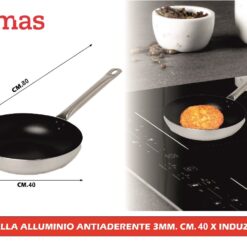 PADELLA ALLUMINIO ANTIADERENTE CM.40 MM.3 X INDUZIONE