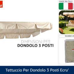TETTUCCIO PER DONDOLO 3 POSTI ECRU'